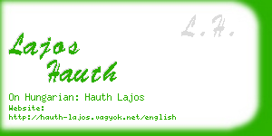 lajos hauth business card